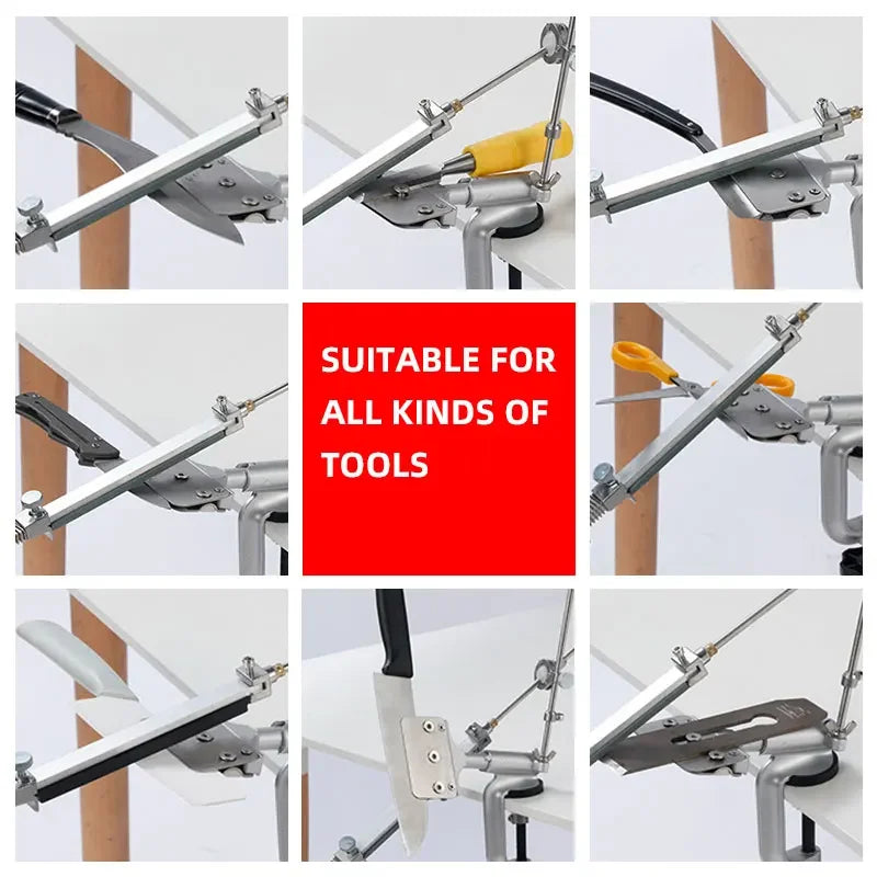 RUIXIN Pro Multifunctional Fixed Angle Knife Sharpener 360° Rotary Stone Sharpening System Spyderco Diamond Grinder Apex Edge