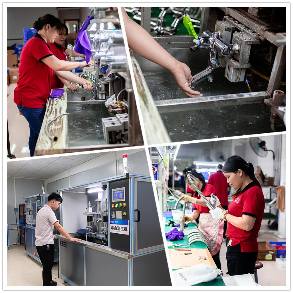 ברז מטבח שחור עם ראש נשלף, גוף מיקסר מניקל מוברש, מצב זרם ורסס, עיצוב מודרני למטבח.